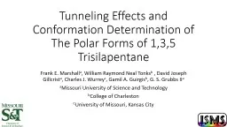 Tunneling Effects and Conformation Determination of The Polar Forms of 1,3,5