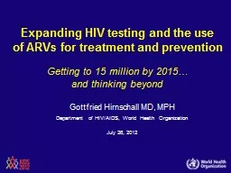 Expanding HIV testing and the use