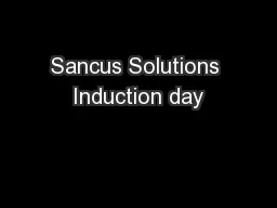 Sancus Solutions Induction day