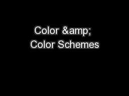 Color & Color Schemes