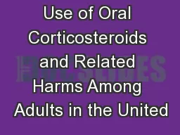 Short-Term Use of Oral Corticosteroids and Related Harms Among Adults in the United