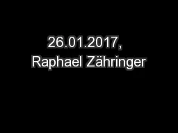 26.01.2017,  Raphael Zähringer