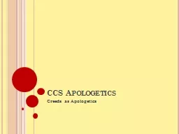 CCS Apologetics Creeds as Apologetics