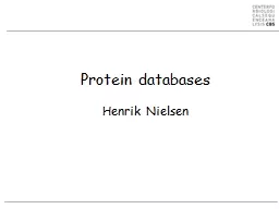 Protein databases   Henrik