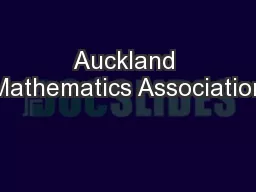 Auckland Mathematics Association
