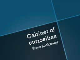 Cabinet of curiosities Fiona Lockwood