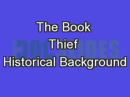 The Book Thief Historical Background