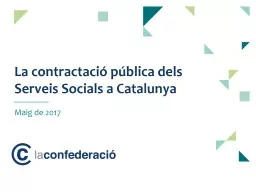 La contractació pública dels Serveis Socials a Catalunya