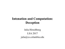 Intonation and  Computation