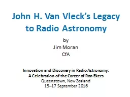 John H. Van  Vleck’s  Legacy