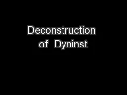 Deconstruction of  Dyninst