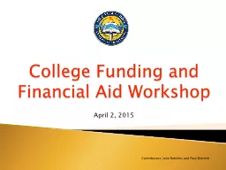College Funding and Financial Aid