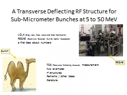 A Transverse  Deflecting RF Structure for Sub-Micrometer