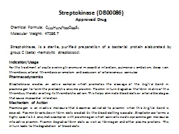 Streptokinase (DB00086) Approved