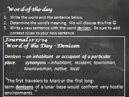 Journal  11-17-14 Word of the Day -