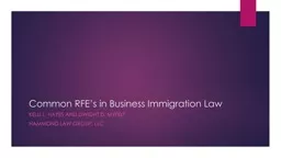 Common RFE’s in Business Immigration Law