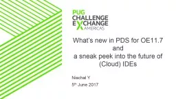 What’s new in PDS for OE11.7 and