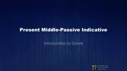 Present Middle-Passive Indicative