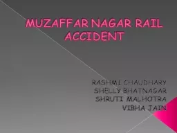 MUZAFFAR NAGAR RAIL ACCIDENT