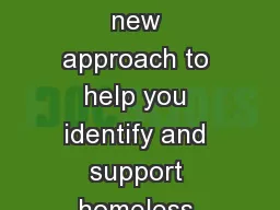 End of Life? Practical tools and a new approach to help you identify and support homeless
