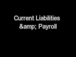 Current Liabilities & Payroll