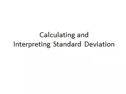 Calculating and Interpreting Standard Deviation