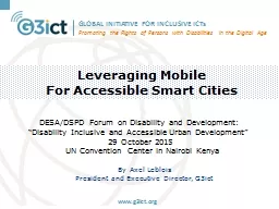 Leveraging Mobile For Accessible Smart Cities