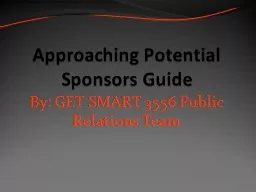Approachi ng Potential  Sponsors Guide