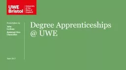 Degree Apprenticeships @ UWE