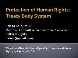 Protection of Human  Rights: