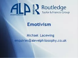 Emotivism Michael Lacewing