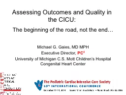 Assessing Outcomes and Quality in the CICU: