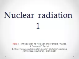 Nuclear radiation 1 From