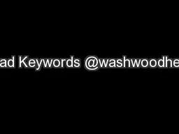 IRead Keywords @washwoodheath