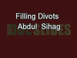 Filling Divots Abdul  Sihag