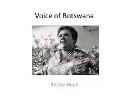 Voice of Botswana Bessie Head