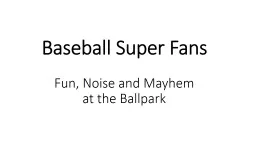 Baseball Super Fans Fun, Noise and Mayhem