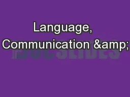 Language, Communication &