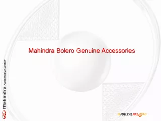 Mahindra Bolero Genuine Accessories  AC Bolero Rear Gu