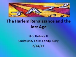 The Harlem Renaissance and the Jazz Age