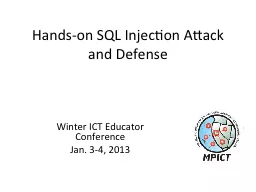 Hands-on SQL Injection Attack and Defense