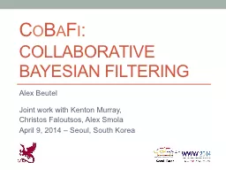 CoBaFi : Collaborative Bayesian Filtering