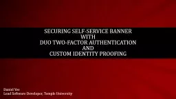 SECURING Self-service banner