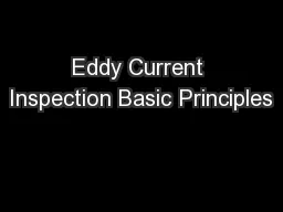 Eddy Current Inspection Basic Principles