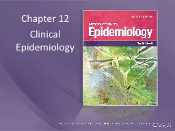 Chapter 12 Clinical Epidemiology