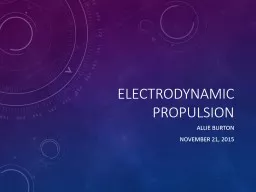 Electrodynamic  Propulsion