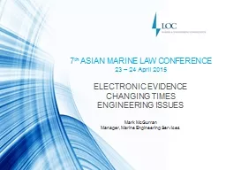 INTERNATIONAL MARINE  CLAIMS CONFERENCE - 2015