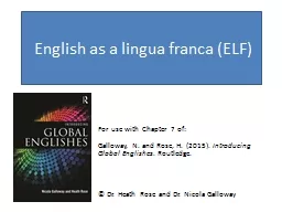 English as a lingua franca (ELF)