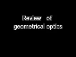 Review   of geometrical optics
