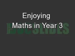 Enjoying Maths in Year 3